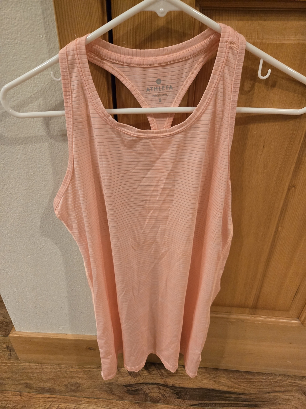 Athleta Coral-Peach Racerback Tank Top